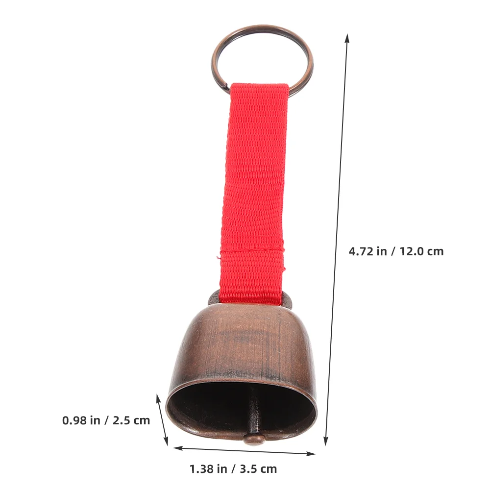 2 ชิ้น Outdoor Camping Bell ระฆังวัวสําหรับสัตว์เลี้ยงอุปกรณ์เสริมริบบิ้นโลหะ Anti Lost Iron