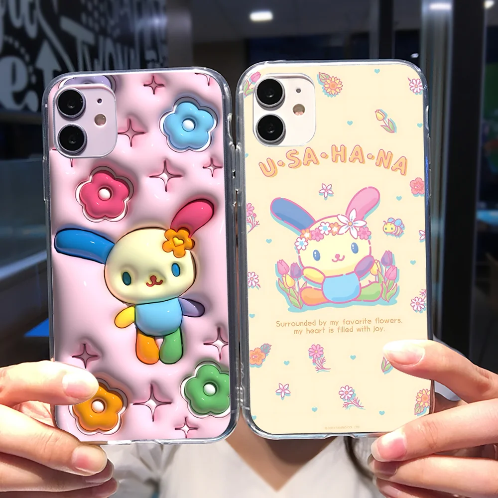 B-UsahanaS Phone Case For Iphone 15 11 13 14 Pro Max 7 8 Plus X Xr Xs Max Se2020 12mini Transparent Cover