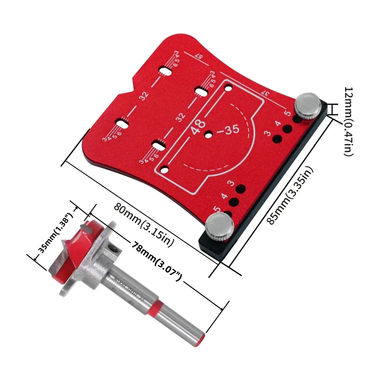 35mm Hinge Hole Opener Punch Woodworking Tool Limiting Frame And Punch Locator Quick And Precise Drilling And Mounting Of Hinges