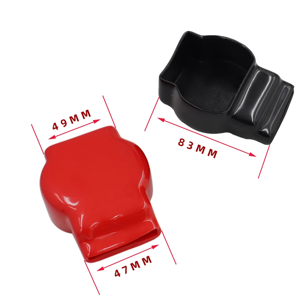 Universal Flexible Vinyl Military Spec Battery Terminal Covers Copper Plating UL94 Flame Class V-2 Positive Negative Red Black