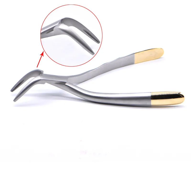 

1 шт., щипцы для удаления зубов, изогнутые верхнечелюстные щипцы из нержавеющей стали, фрагмент нижней щелочки, плоскогубцы для зубов, инструмент для удаления зубов