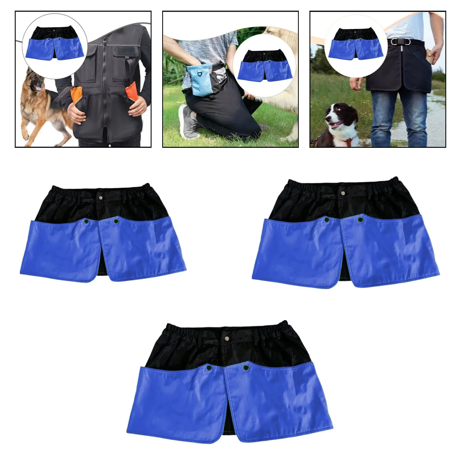 犬の訓練用エプロン-ポケット付き-ナイロン製多機能ワークエプロン-犬の訓練用ショートパンツ-ヘアスタイリスト-ペットトレーニング-ガーデニング用