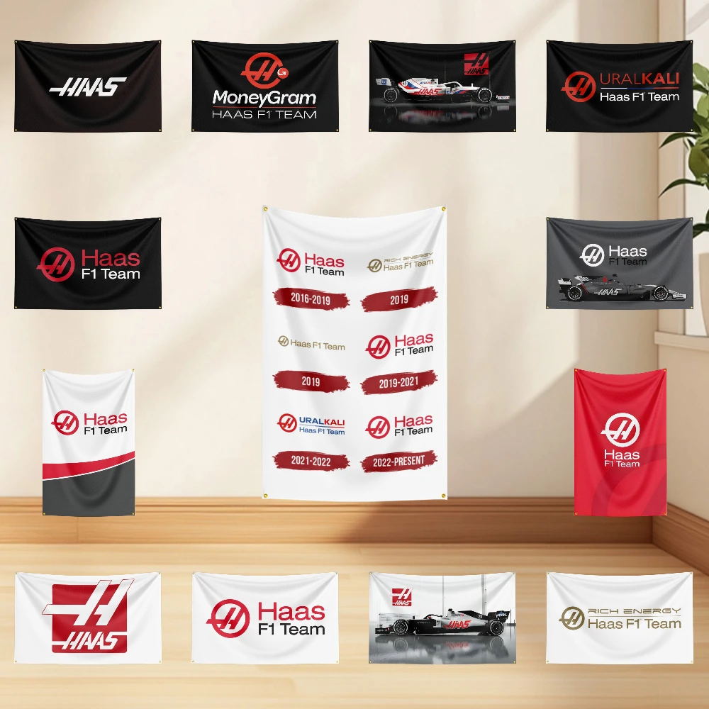 

3x5ft H-Haas Flag Professional Car Motorcycle Flag Polyester Digital Printing Cars Flagge Banner For Decoration Garage