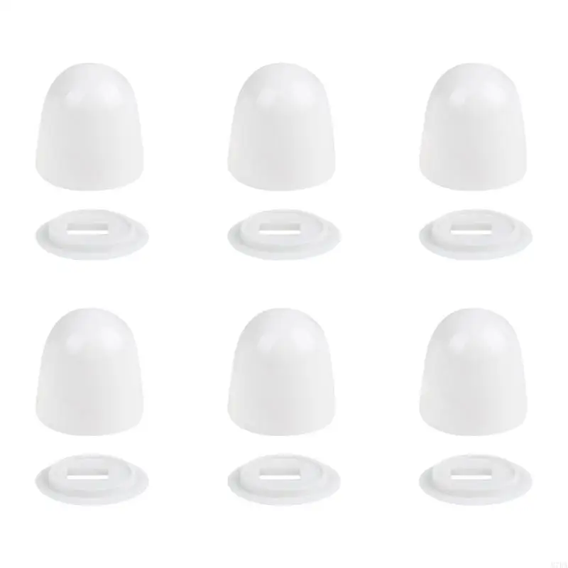 

M7DA Pack Of 6 Plastic Screw Caps Bathroom Fixture Accessories Smooth On Cover for Toilet Sink & Household Furniture