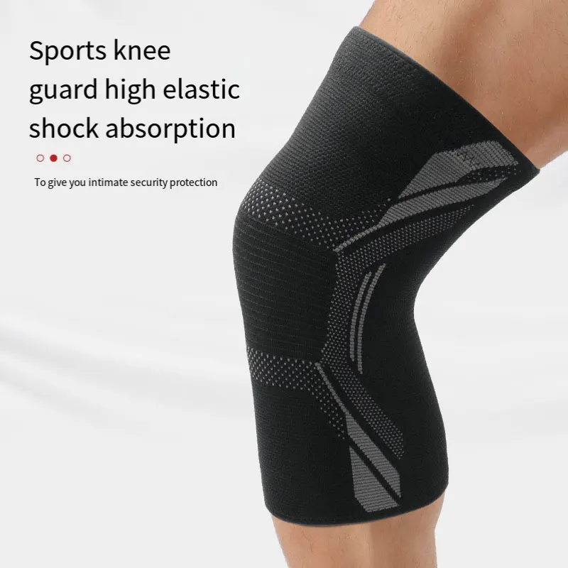 Sports Compression Knee Pads Knitted Nylon Moisture-absorbent Breathable Non-slip Anti-take-off Fitness Sports Knee Support