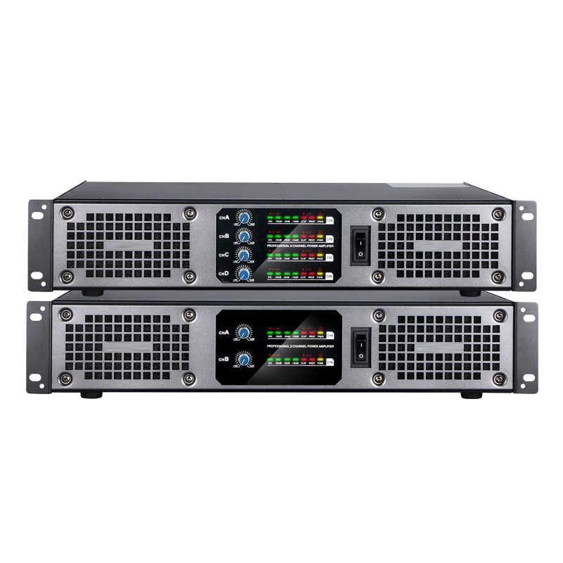 2/4 Channel Digital Amp 1000W Sound Amplifiers112dB SNR HiFi Amplifiers 2 Radiators Amps for Home Theater 10-15inch Speakers DJ