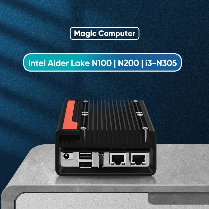 Topton 2*10G SFP Magic Mini PC 12. a generación Intel i3 N305 N100 2 * i226 2,5G Firewall computadora industrial DDR5 PCIEx8 2 * SATA Proxmox