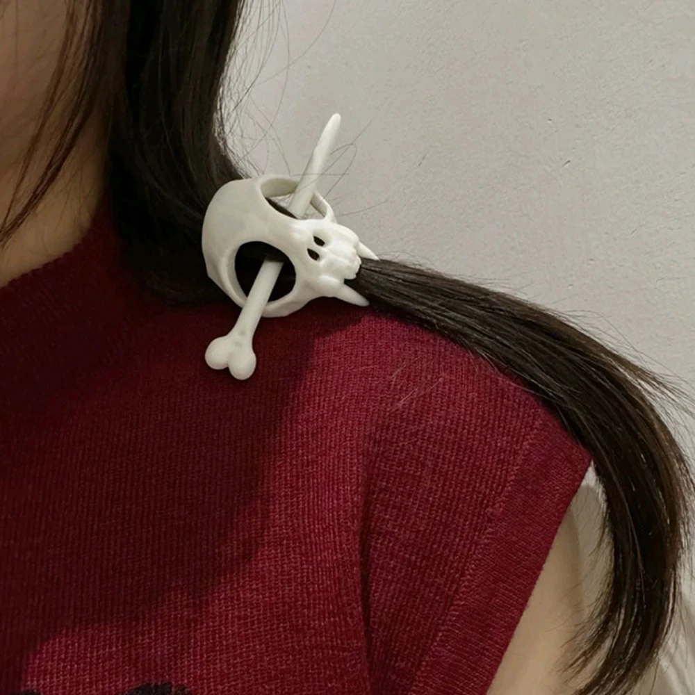 Halloween Ghost Skull Hair Sticks Cat Head Skeleton Hairpin Girl Gothic Headwear Luminous Hair Accessories Props