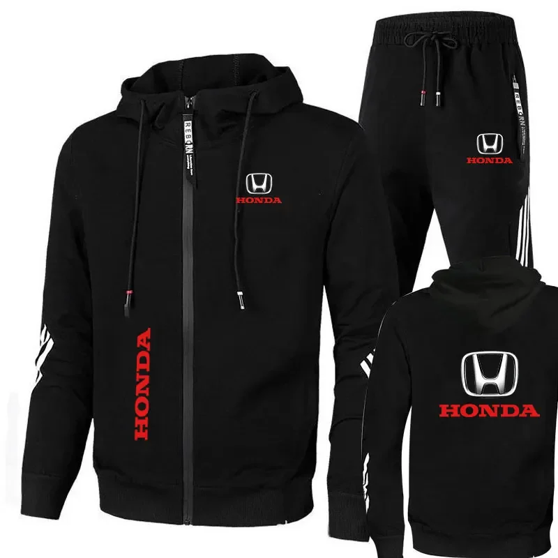 

545 2025 Honda motor race men's sets oversized thin leisure outdoor sports zipper hoodie sweatshirt Spring summer Men's clothing