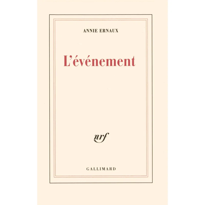 

LEVENEMENT ANNIE Ernaux Gallimard 9782070758012 Book