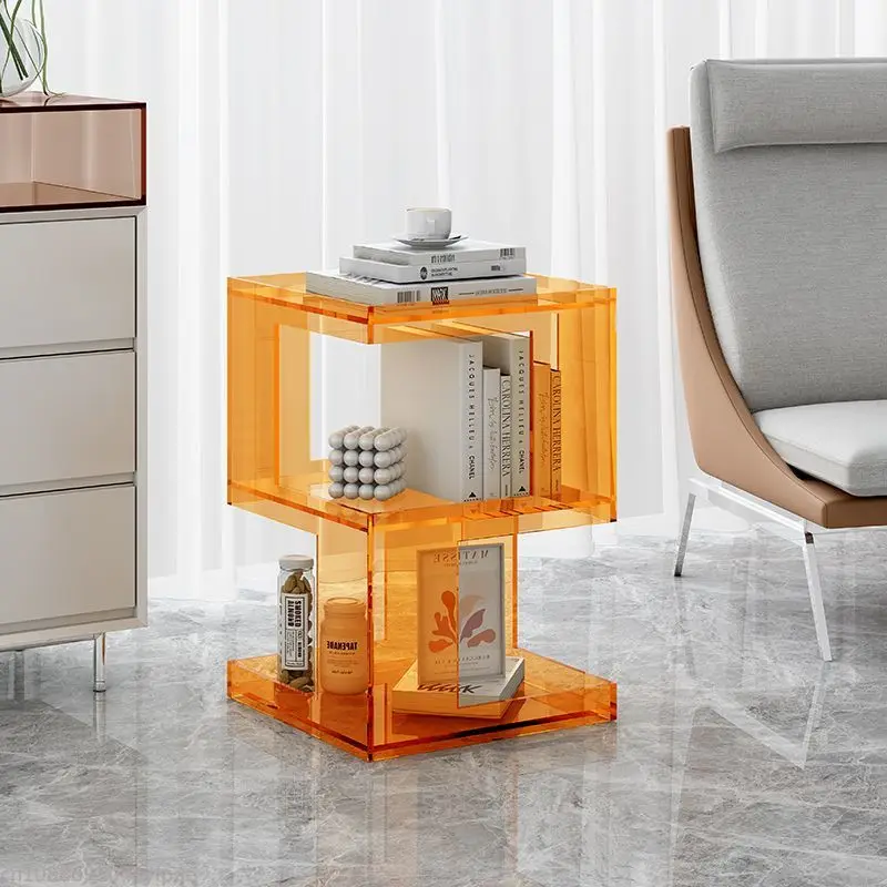 Transparent Acrylic Sofa Edge A Few Creative Living Room Coffee Table Storage Storage Rack Bedroom Bedside Table Furniture