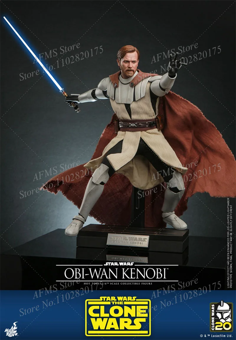 HOTTOYS TMS095 1/6 Men Soldier Obi-Wan Kenobi Star Wars The Clone Wars Jedi Master 12