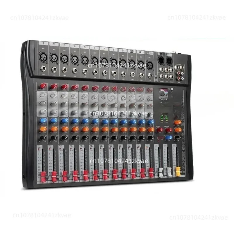 Professional Mixer Sound Mixing Console Computer Input USB Audio Mixer Interface Console Sound Card 12-Channel