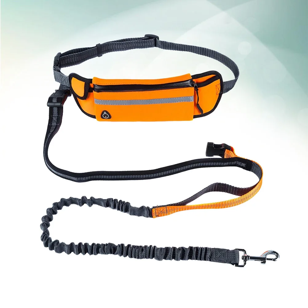 

Hands Free Waterproof Waist Bag Dog Leash for Running Walking Hiking with Adjustable Reflective Strap and Waste Bag Dispenser