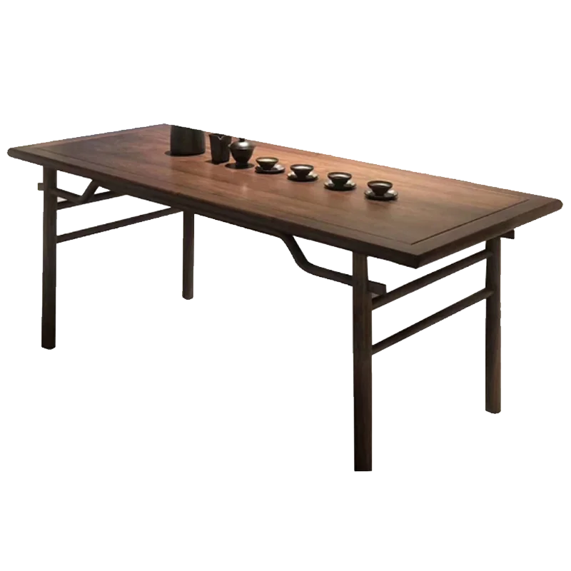 Zen tea table, North American black walnut negotiation table, tea table, desk, log tea table