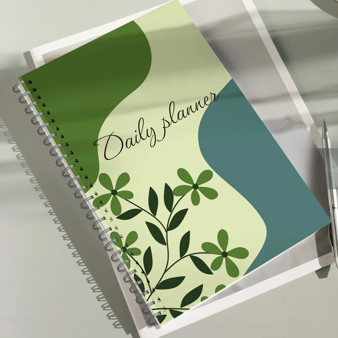 A5 Daily Planner Notebook, Undated Organizer with Schedule, Notes and To Do List, Compact Journal for School,Office,Perfect Gift