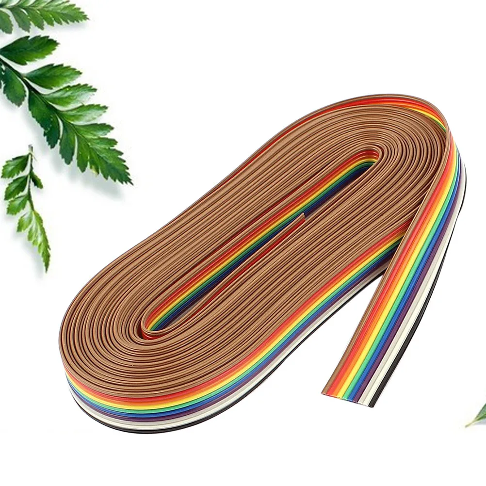 10 Pin Idc Rainbow Flat Ribbon Cable Reinforced Ends for Digital Cameras Laptops LCD Monitors Flexible Flat Cable 10 Pin