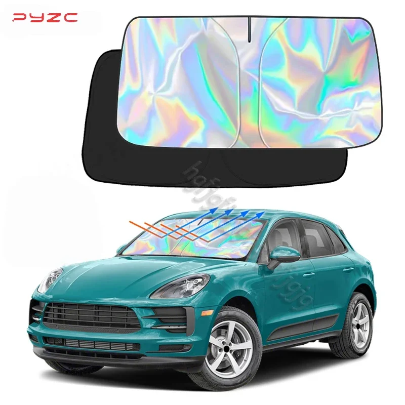 

For Porsche Macan 2014-2022 2023 2024 Interior Accessories Car Front Window Sunshade Custom Windshield Sun Visor UV Sun Shade