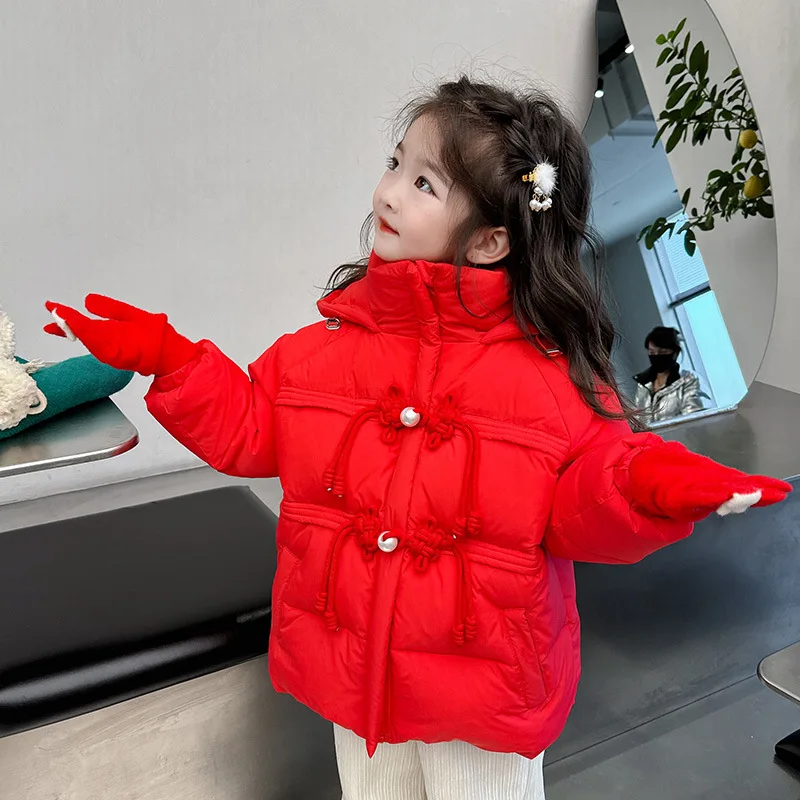 NEW Winter Jacket Kids Girl Parkas Warm Velvet Faux Fur Coat For Girls Children Sequin Winter Clothes Soft Party Baby Girl Coats