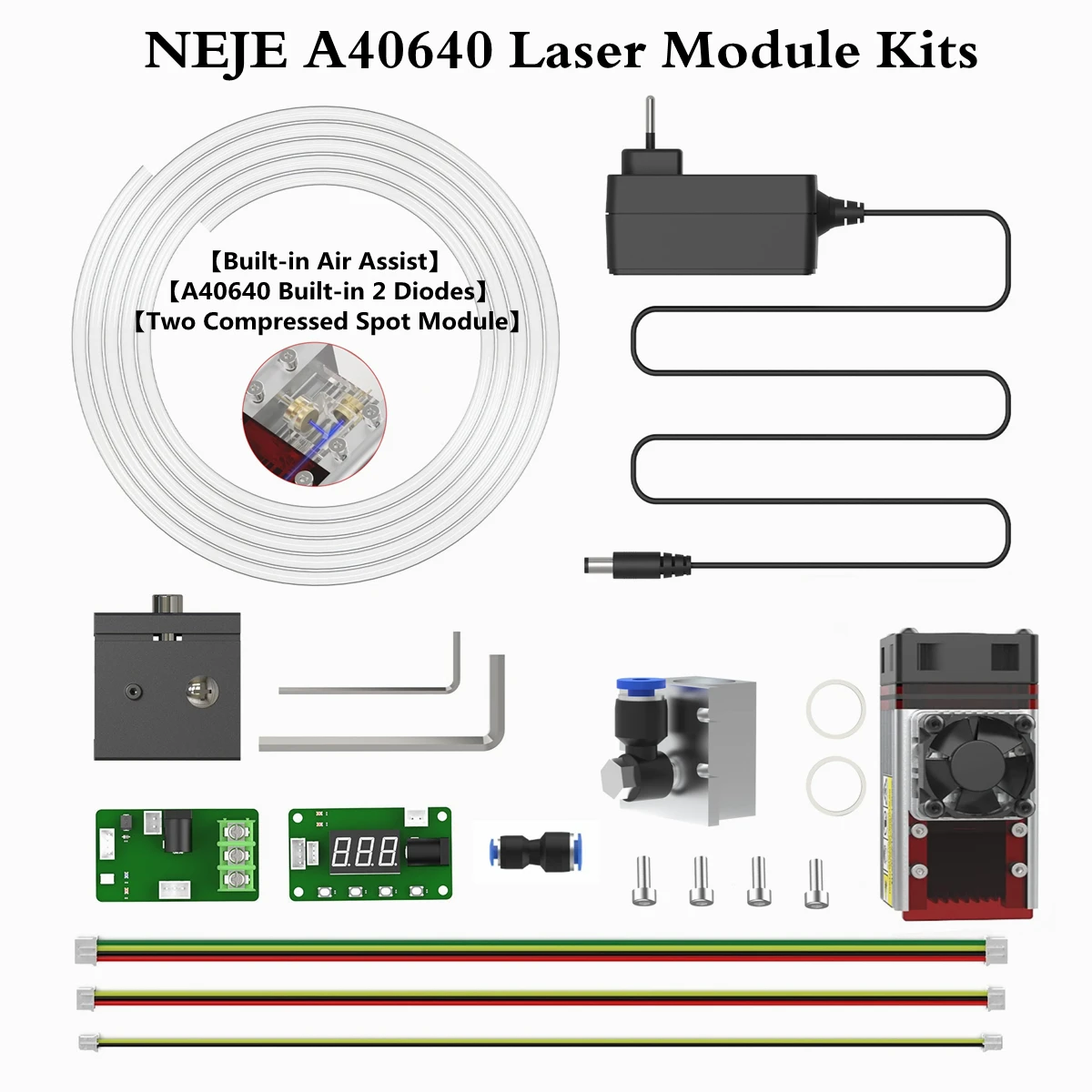 

NEJE A40640/A40630/N40630 450nm Laser Module Kits for 80W Laser Engraver Stainless Steel Engraving Wood Cutting Tools