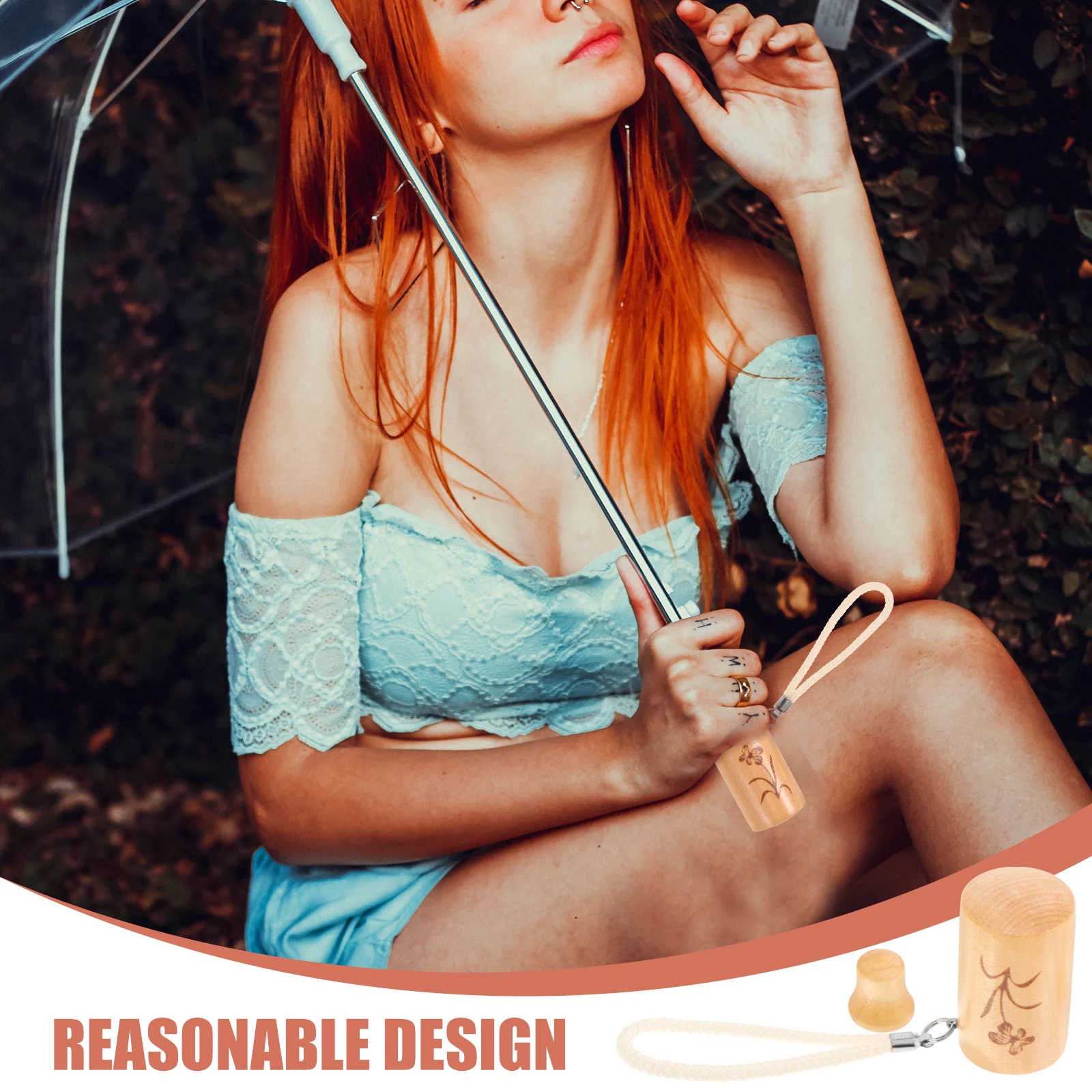 

Wooden Umbrella Handle Replacement Parts 13-14mm Repair Components for Foldable Umbrella Long Straight Grip Handles