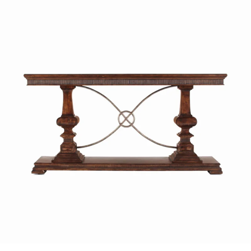 American solid wood entrance table French creative retro entrance table light luxury meal side table sofa back few decorative ta