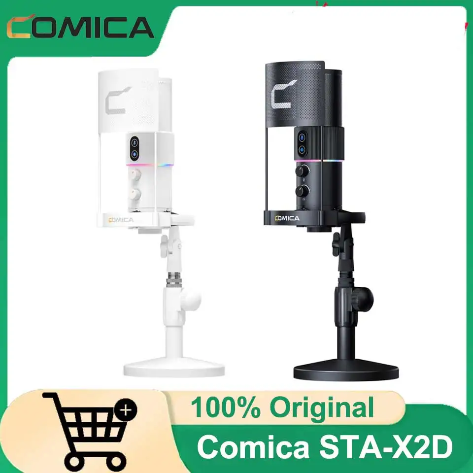 

Comica STA-X2D Cardioid Condenser XLR Microphone Professional Noise Reduction Microphone for Live Broadcast/Recording/Podcast