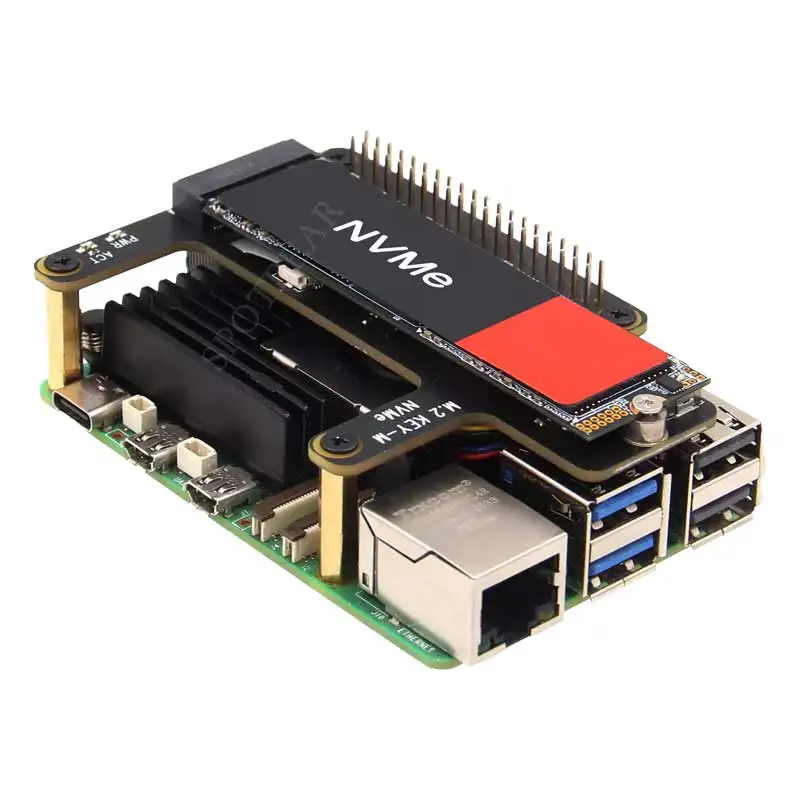 Raspberry Pi 5 X1015 PCIe to M.2 Key-M NVMe SSD-плата Pi5 2280