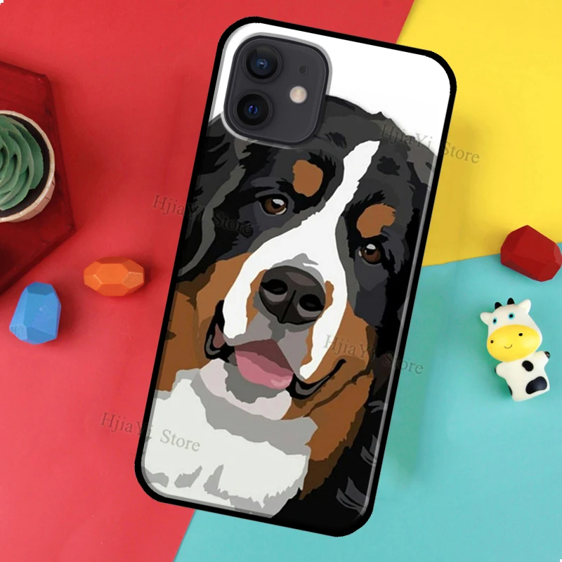 Bernese Mountain Dog Phone Case For iPhone 16 15 12 11 14 Pro Max 13 Mini Plus XR X XS Max Back Cover