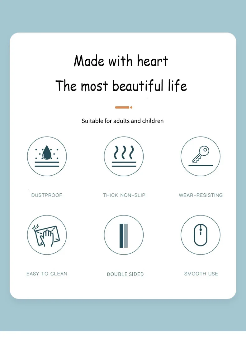 Белый коврик для мыши, портативный коврик для мыши, большой игровой водонепроницаемый нескользящий коврик из искусственной замши, настольный коврик, компьютерная клавиатура, настольный коврик, коврики