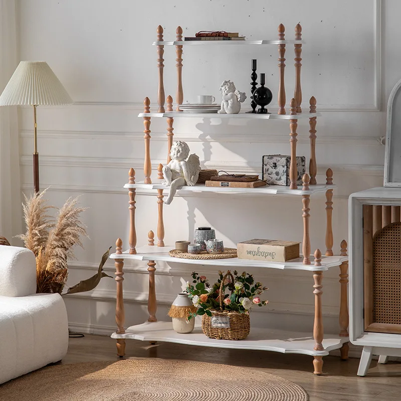 

Solid wood shelves Multi-layer display racks Ornament Five-layer storage racks Living room bedroom decorative