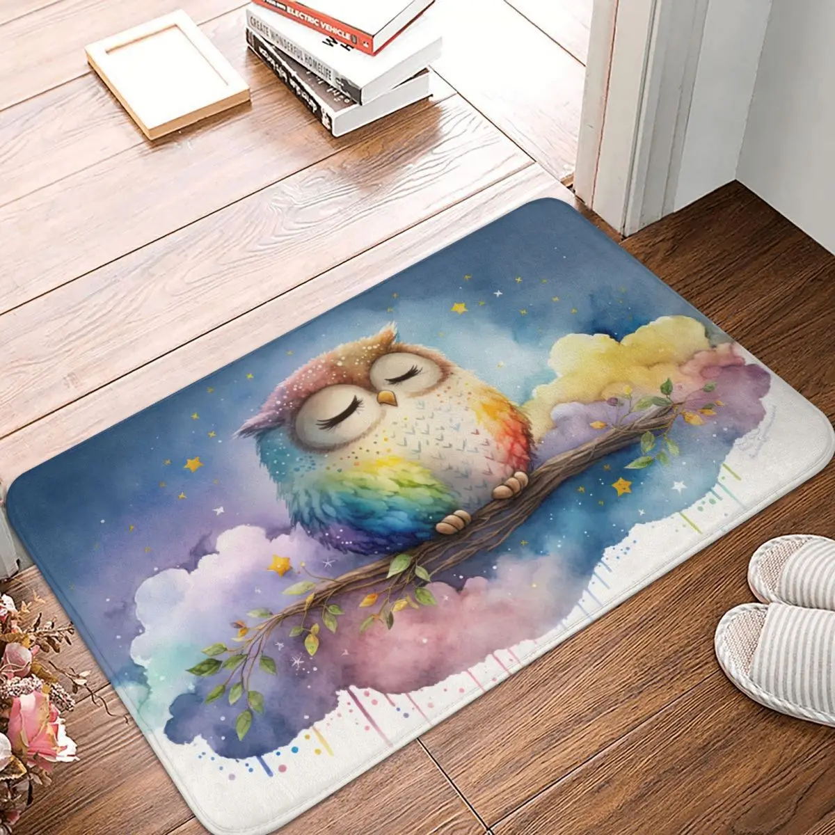 Mystical Night Owl Non-slip Doormat AdobeStock_575779459_Preview Bath Kitchen Mat Outdoor Carpet Flannel Modern Decor