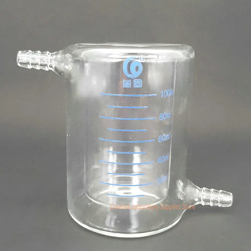 1 sztuka laboratoryjna zlewka ze szkła borokrzemowego o pojemności od 50 ml do 1000 ml, dwuwarstwowa zlewka z podziałką do eksperymentu fotokatalitycznego — zdjęcie produktu 5