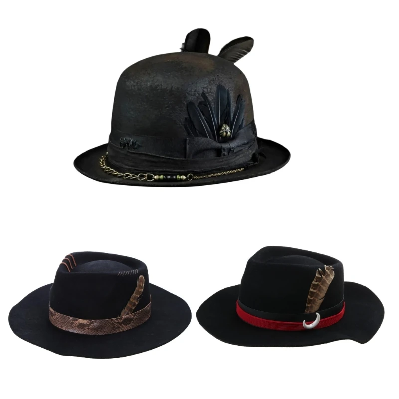 

Cowboy Hat Wool Fedoras Man Women Unisex Wear Classical Hat for Travel