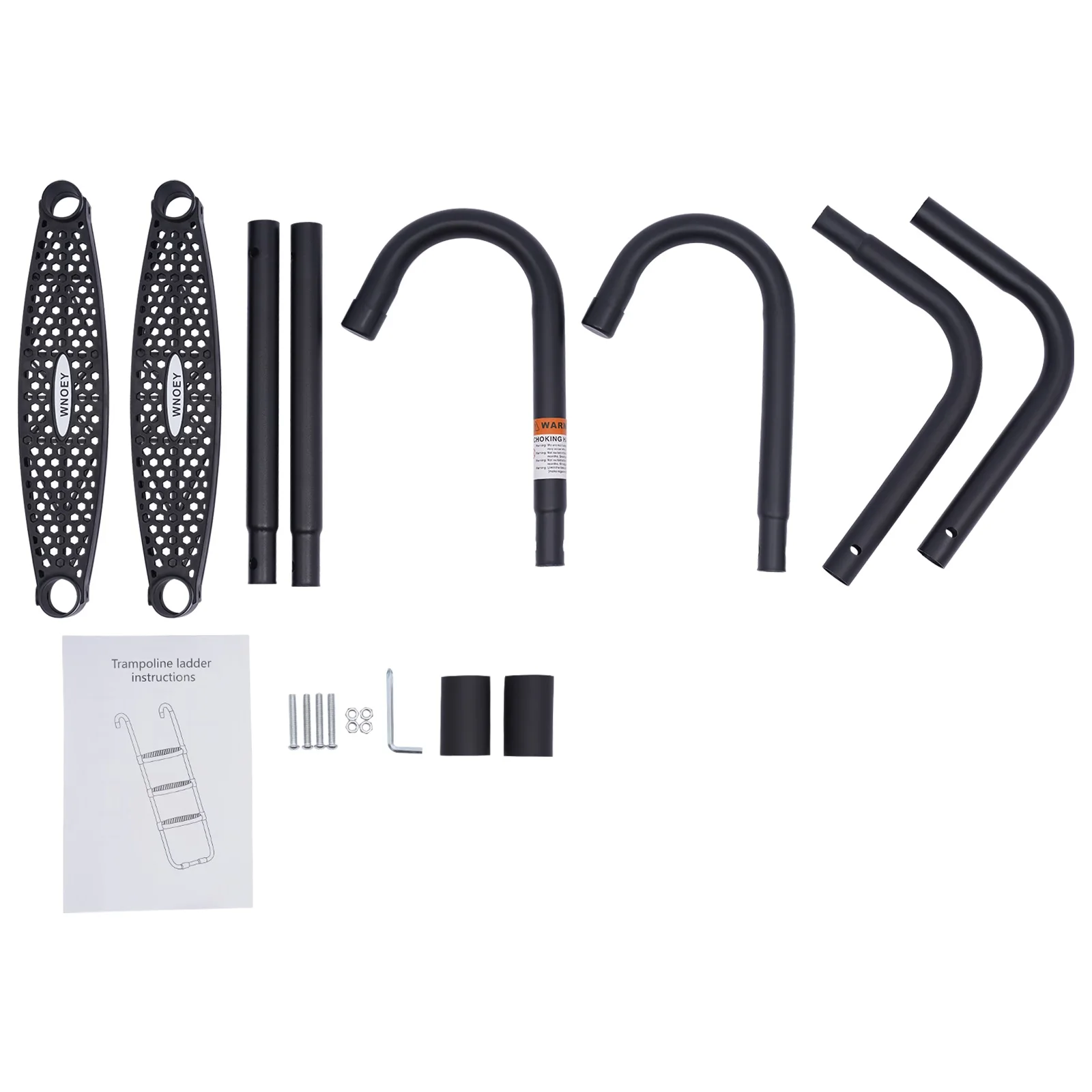 2/3-steps Universal Trampoline Ladder 165lbs Load Suitable For Round And Rectangular Trampolines With A Diameter Of 6-16ft