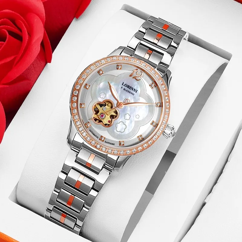 

LOBINNI Brand Luxury Fashion Ladies Watches Waterproof Lady Dress Automatic Mechanical Watches Relogio Feminino