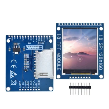 DIYTZT 1.8 inç seri SPI TFT LCD modül ekran PCB adaptörü IC 128x160 Dot Matrix 3.3V 5V IO Inerface cmmpaarduino Arduino için