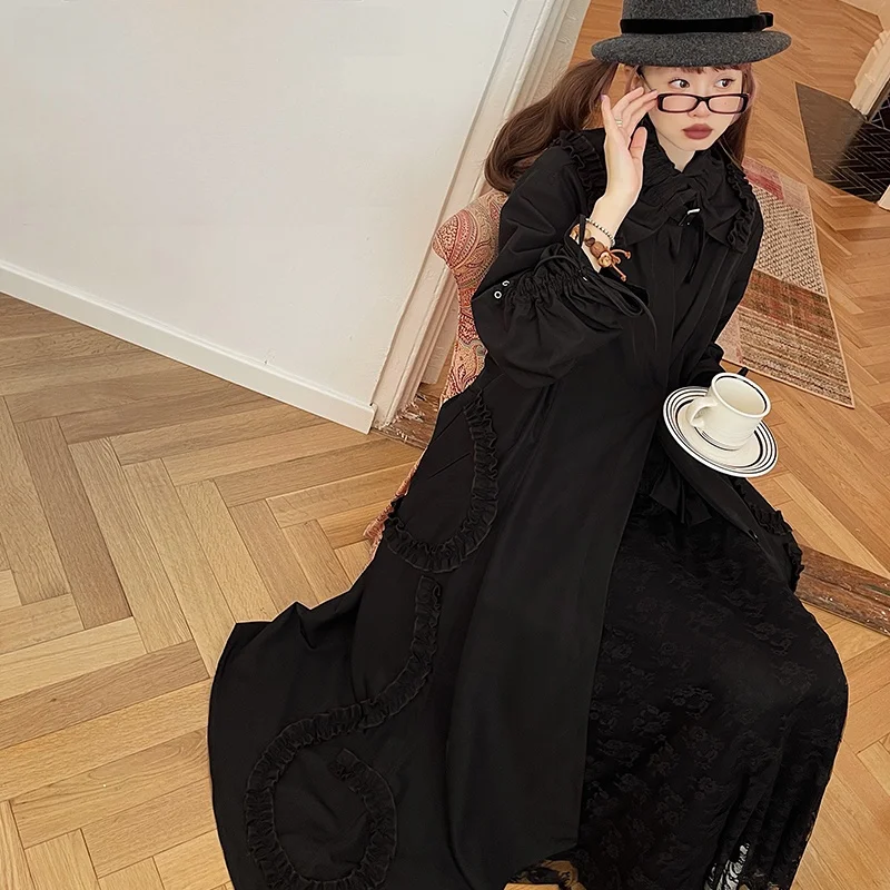 

Пальто VIMAS Private Label Dark Magic Witch с детальным дизайном, длинными рукавами, из полиэстера, для повседневной носки, стандартной толщины