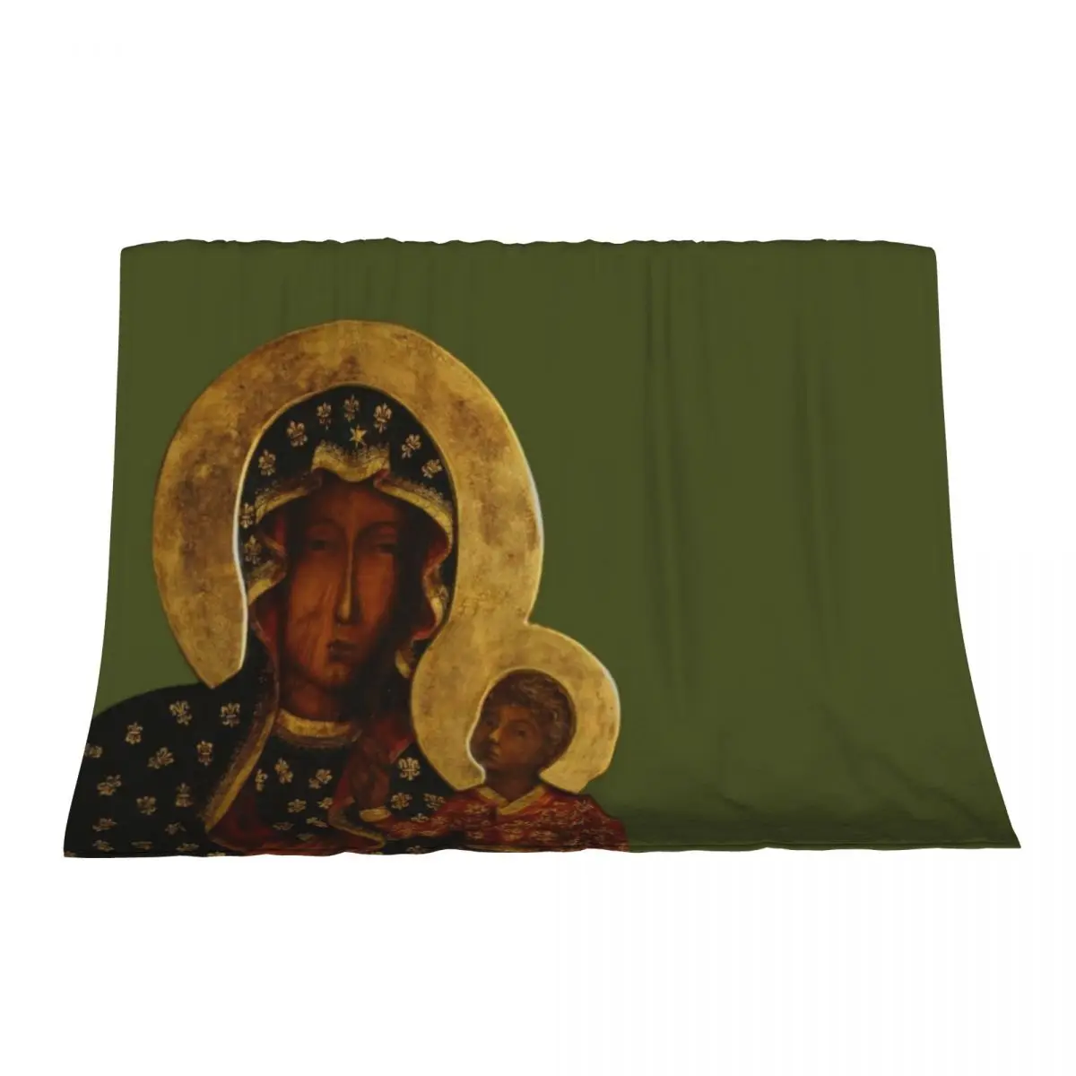 

The Black Madonna of Czestochowa, Our Lady of Czstochowa, Blessed Virgin Mary Throw Blanket Camping Sofa Quilt manga Blankets