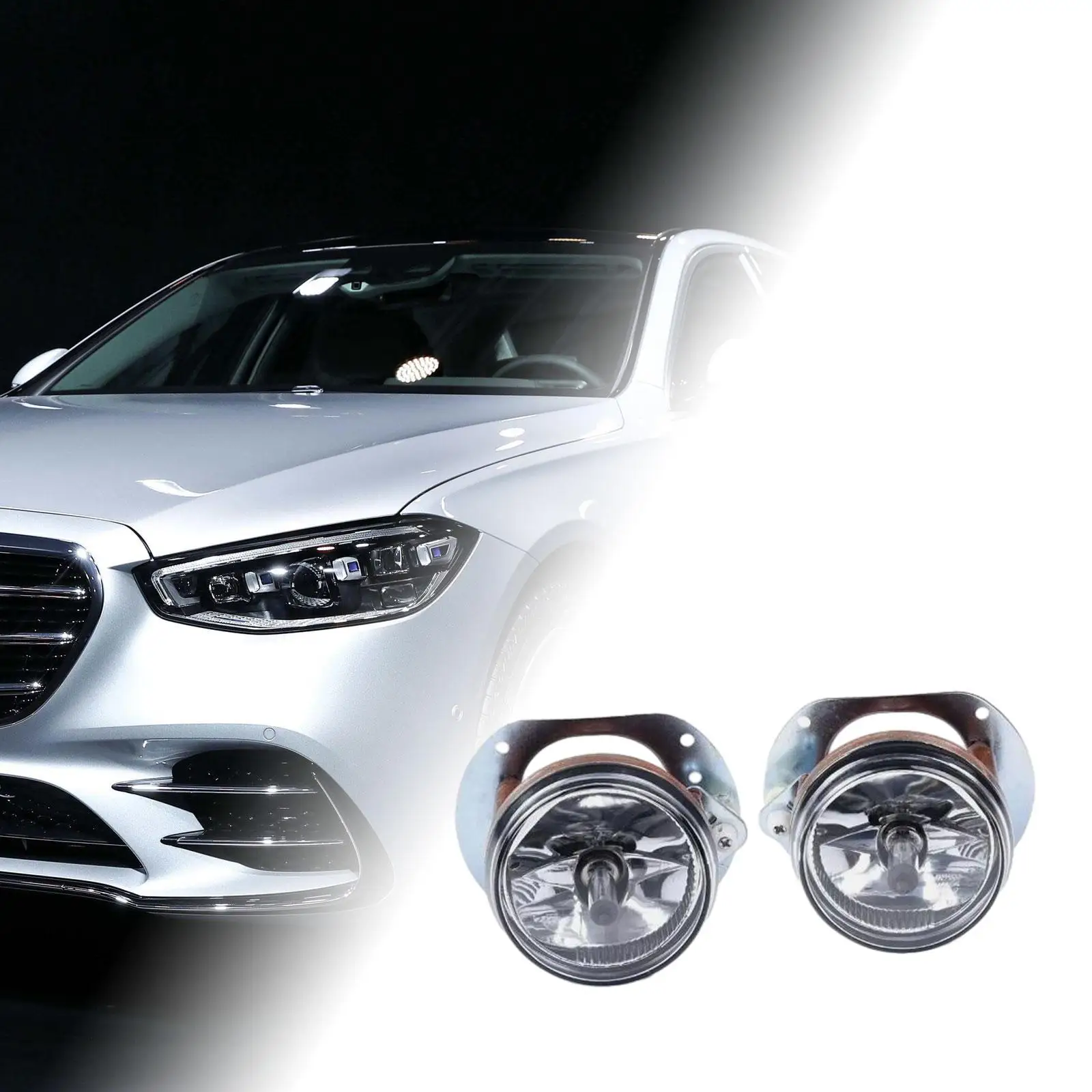 

1 пара противотуманных фар с лампочками A2048202256/A2048202156 12 В 55 Вт с прозрачными линзами для Mercedes-Benz C300 C63 CL600 SL65