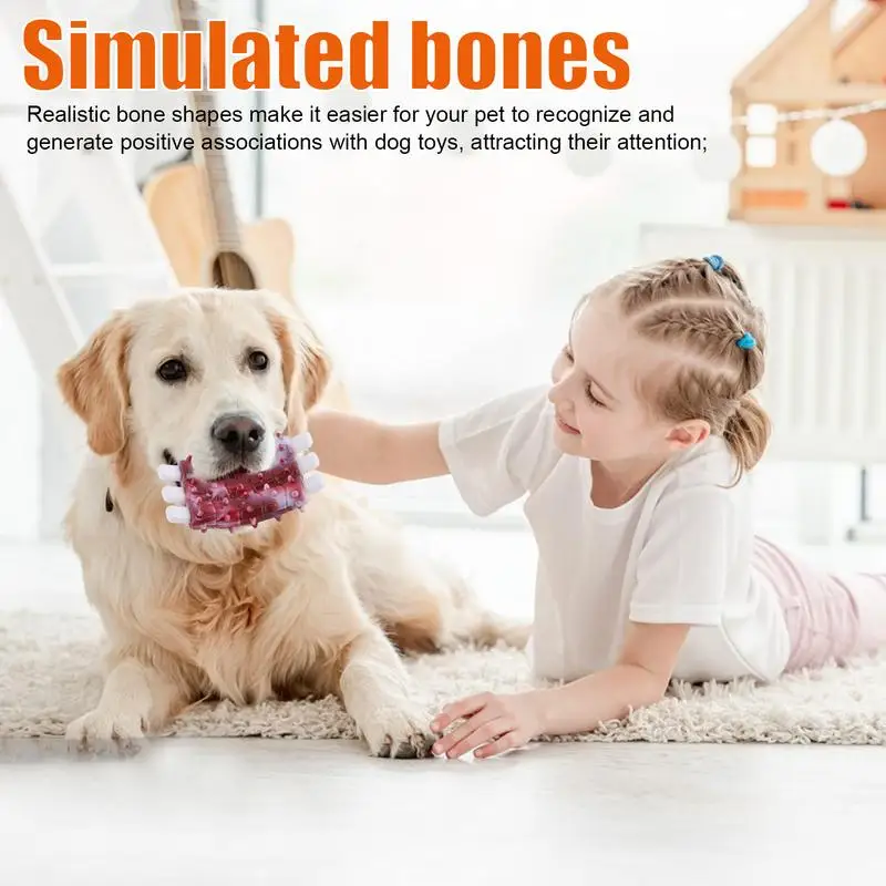 Dog Chew Toys Bone Tough Dog Bone Shape Chew Toy Pet Teething Toys Bone Rods For Large/Medium/Small Dogs Teeth Cleaning