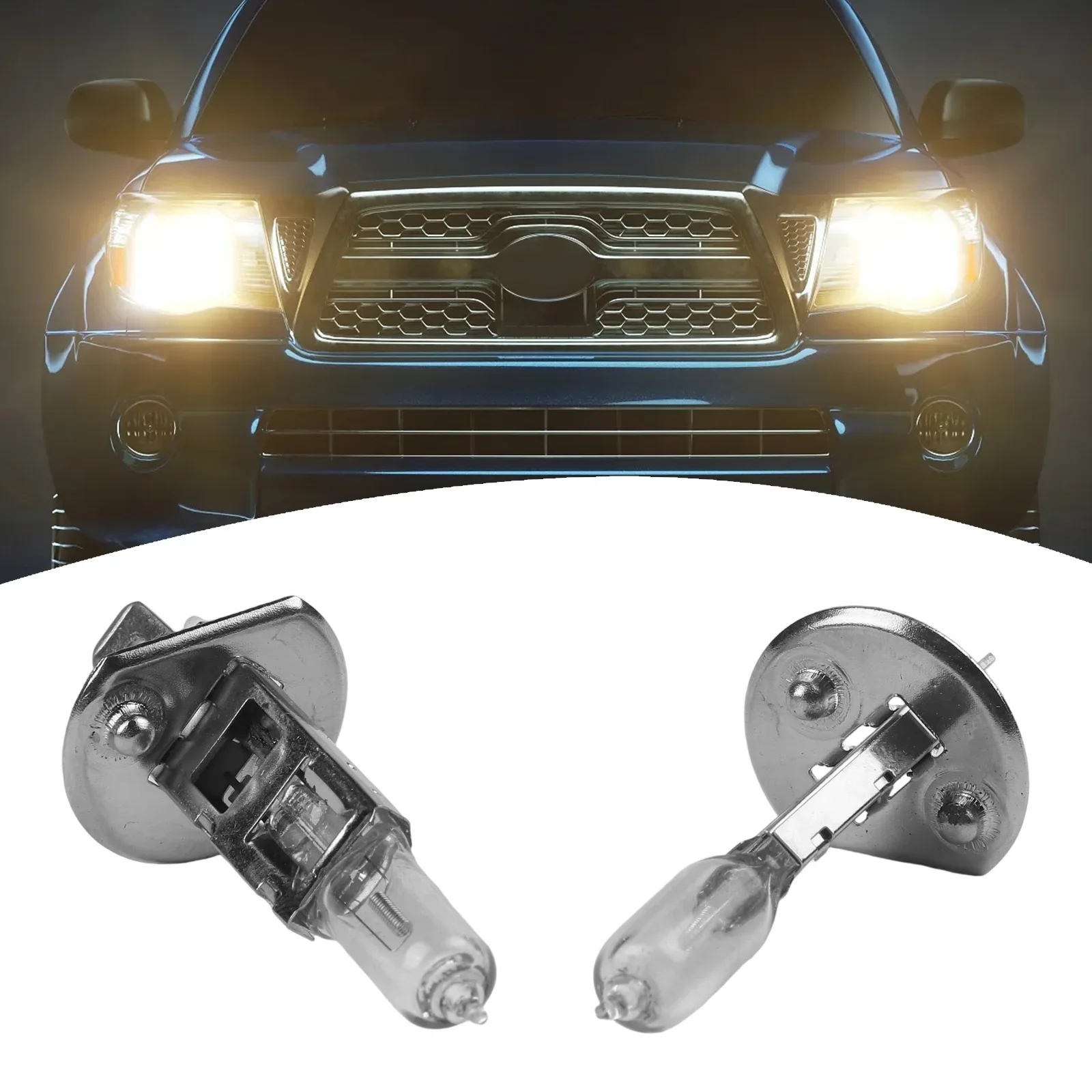 2 PCS H1 100W 12V Halogen Headlight Headlamp Bulbs Fog Lamp Fog Light Bulbs Car Headlight Lamp Automobiles Accessories