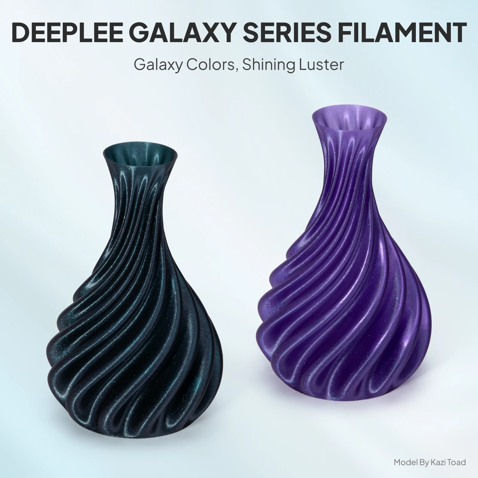 Filament jedwabny do drukarek 3D DEEPLEE, błyszczący filament PLA jedwabny 1.75mm, łatwy w drukowaniu, idealny do drukarek 3D, jedwabny srebrny złoty 1KG — zdjęcie produktu 4