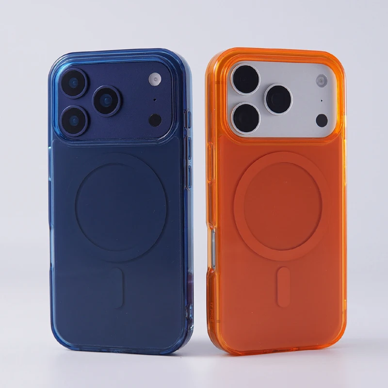 

Transparent Anti-fall Magnetic Case For Magsafe For iPhone 17Pro 17 17Pro Max Clear Wireless Charging Protective Phone Cover