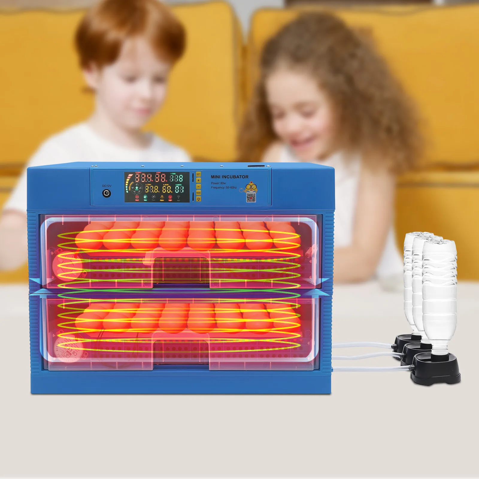 

Полностью автоматический инкубатор для яиц 128 с автоматическим поворотом и контролем влажности для высоких частот люка