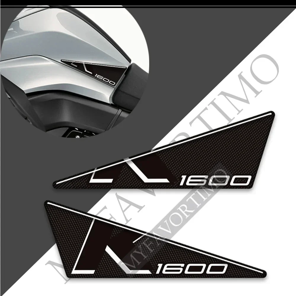 Untuk BMW K1600GT K1600 K 1600 GT Kit minyak bahan bakar sepeda motor bantalan tangki lutut stiker perlindungan Fairing Fender Logo Emblem