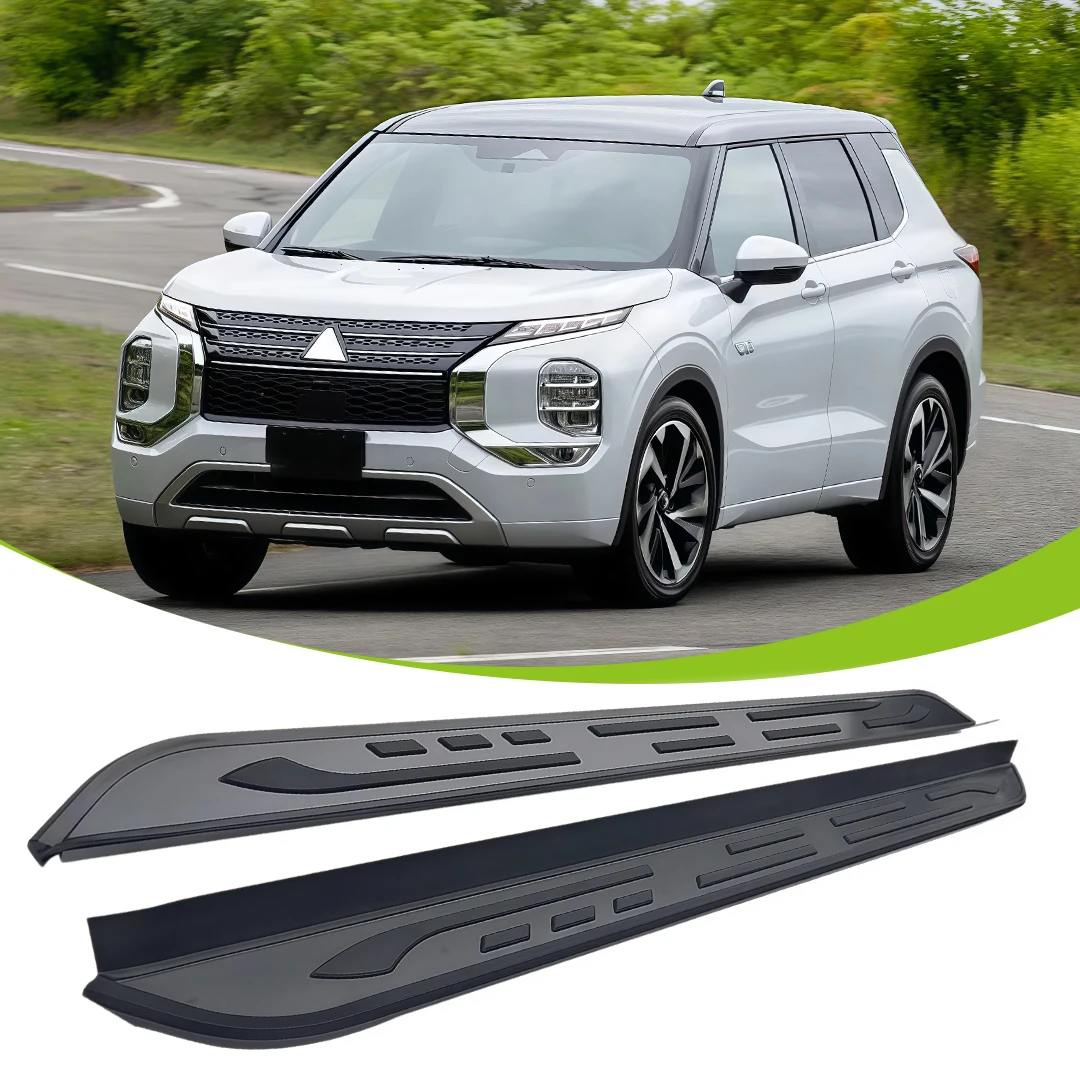 2Pcs Aluminium Running Boards Fits for Mitsubishi Outlander 2022-2026 Side Step Pedal Fixed Foot Step Stair