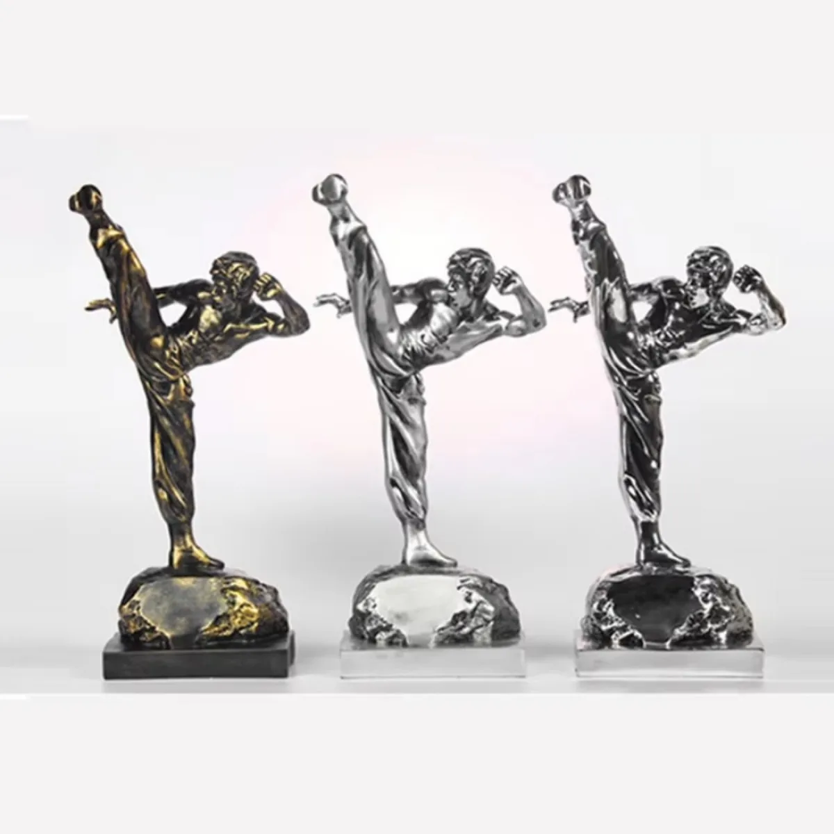 King of Kung Fu Resin Action Figures Collection Model Sculpture Home Office Desktop Decoration Gift Statue Home Decor