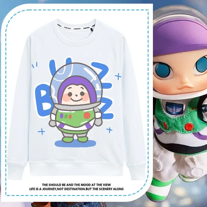 

Disney Toy Story Co-branded Long Sleeve T-shirt Man Buzz Lightyear Strawberry Bear Anime Surrounding Autumn Pure Cotton