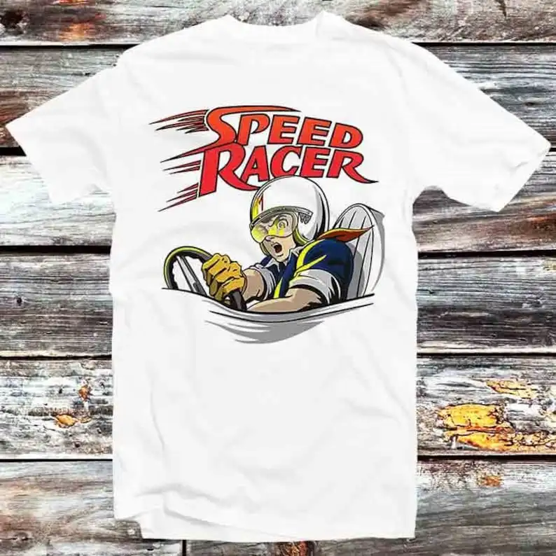 

Speed Racer Go Movie Poster T Shirt Vintage Retro Cool Gift Mens Womens Unisex Cartoon Anime Top Tee B1008